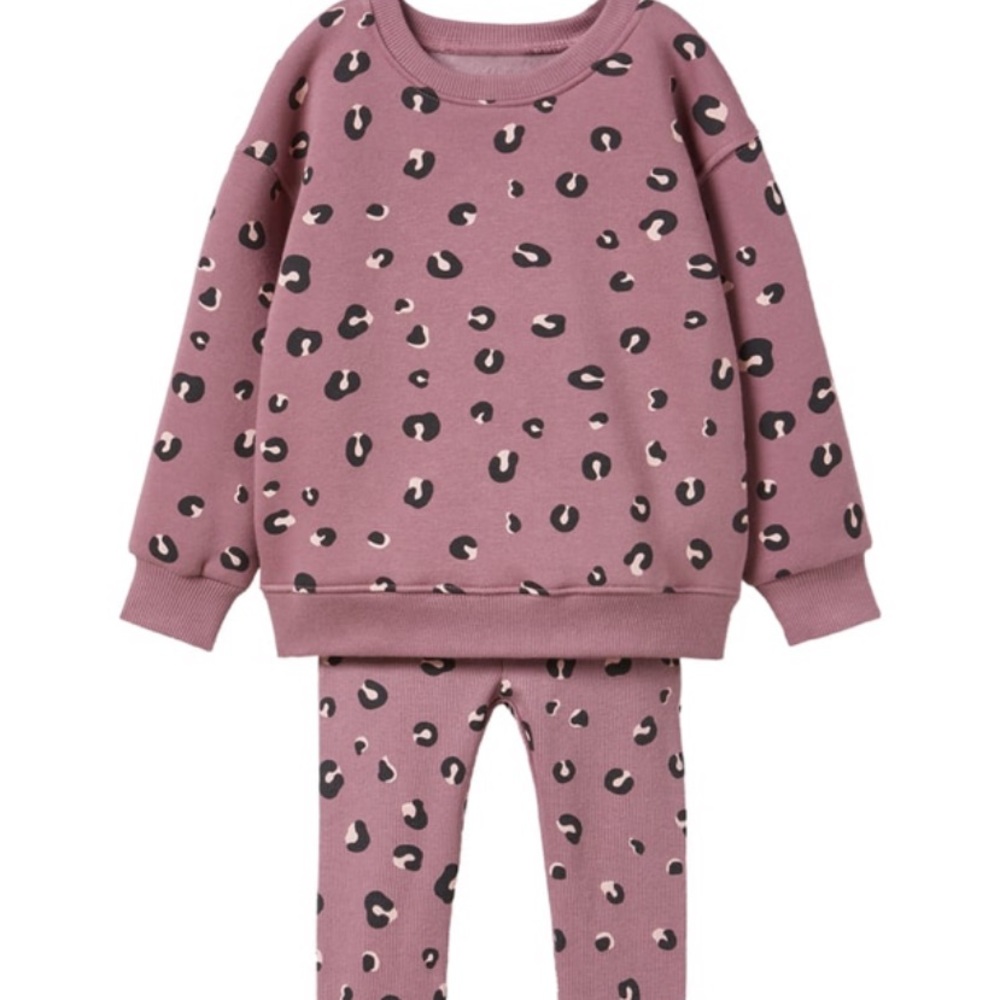 Zara new never worn washed leopard print two piece set